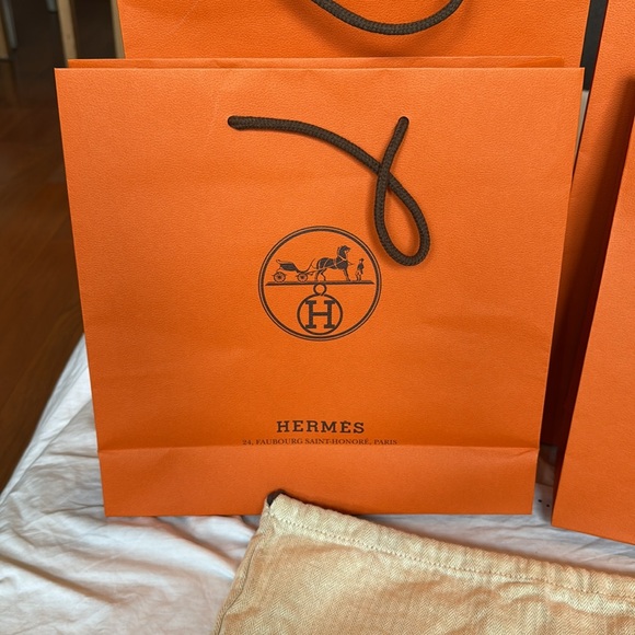 Hermès Orange Shopping Bags and Dust Bag Set - Picture 3 of 11